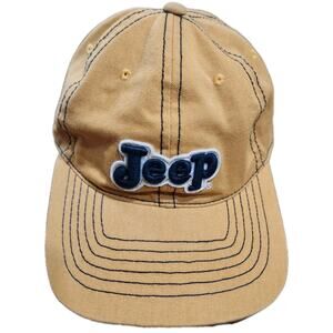 Jeep Strapback Adjustable Yellow Logo Hat Cap Baseball 10.5.5.16 Jeep41